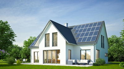 Haus Standard weiss mit Solar